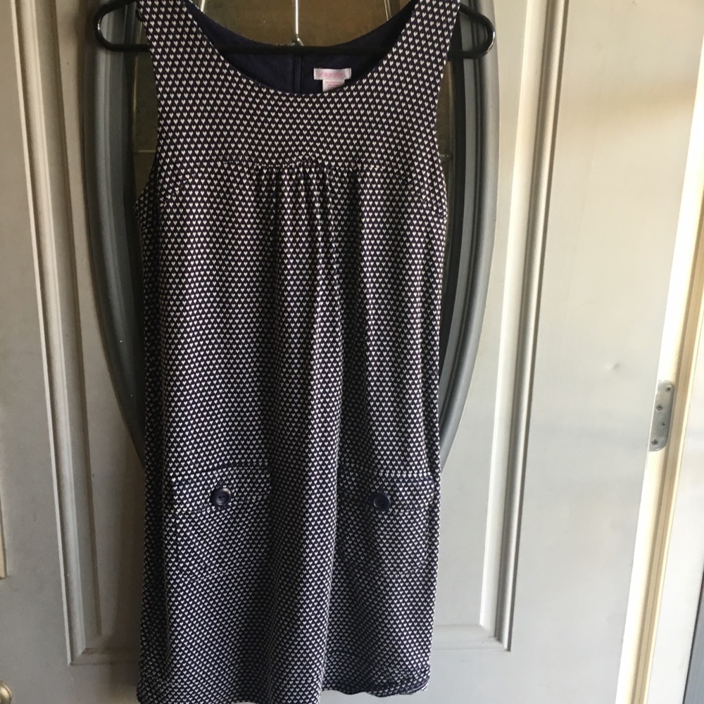 Xl girls navy blue with heart printed knit jumper